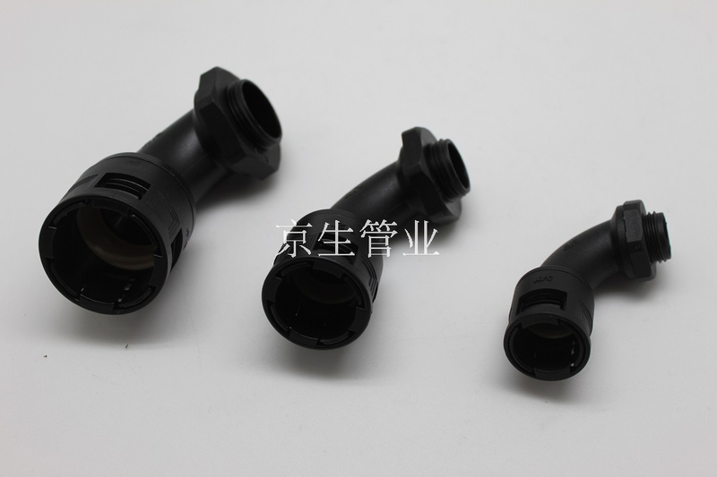 JF42W塑料波纹管90°弯接头 JF42WM90度圆角弯头 软管弯头